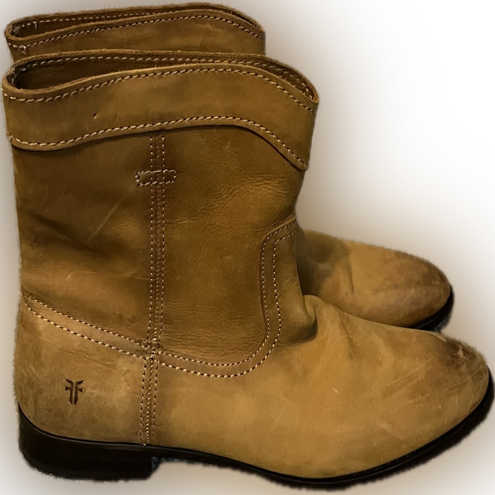 Frye Cara Roper Short Leather Ankle Boot size 6B,